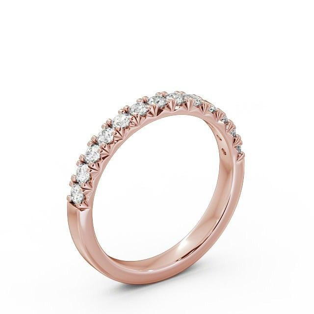 Violet Half Eternity Round Lab Diamond Fish Tail Setting Style Ring