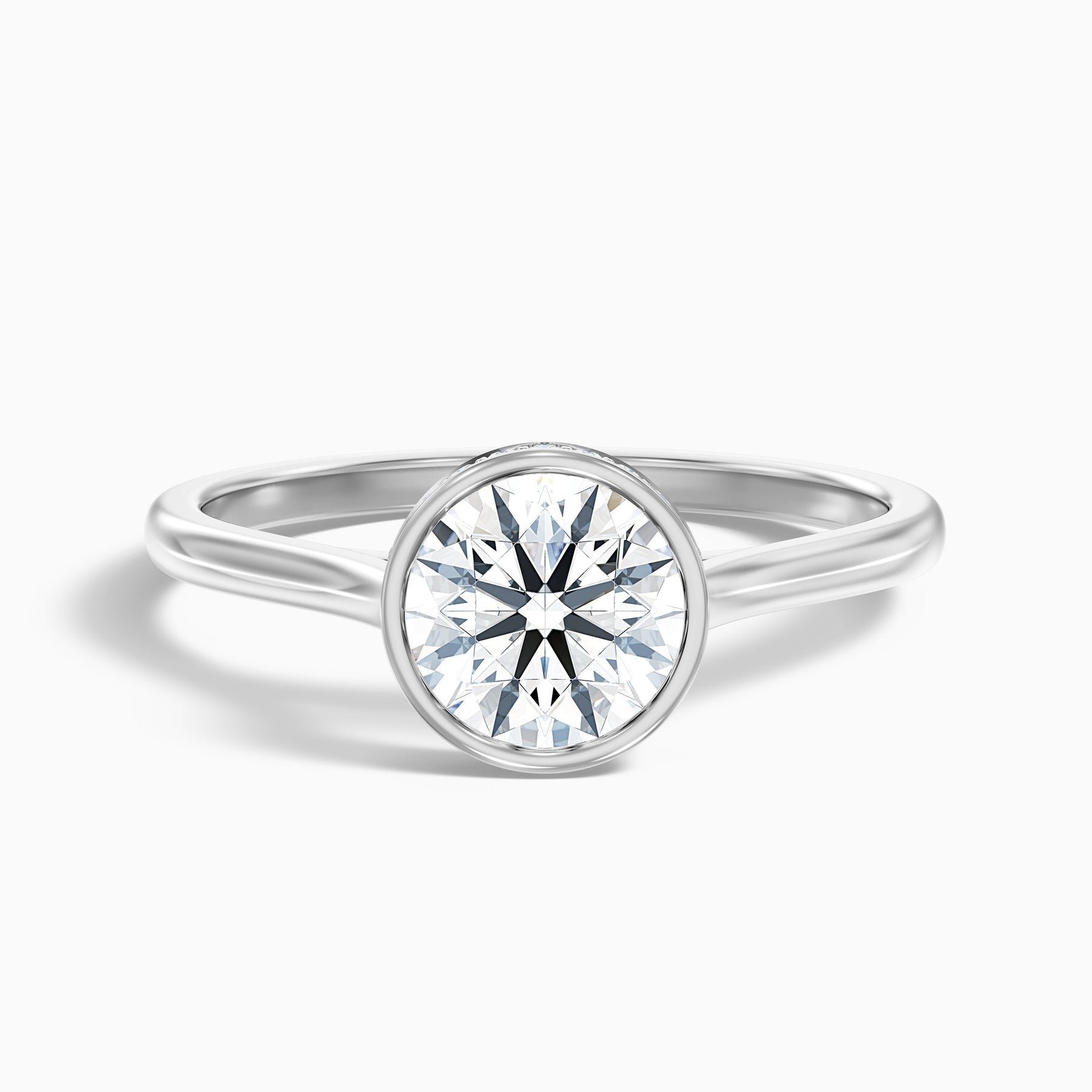 Virelle Round Lab Grown Engagement Ring Hidden Halo