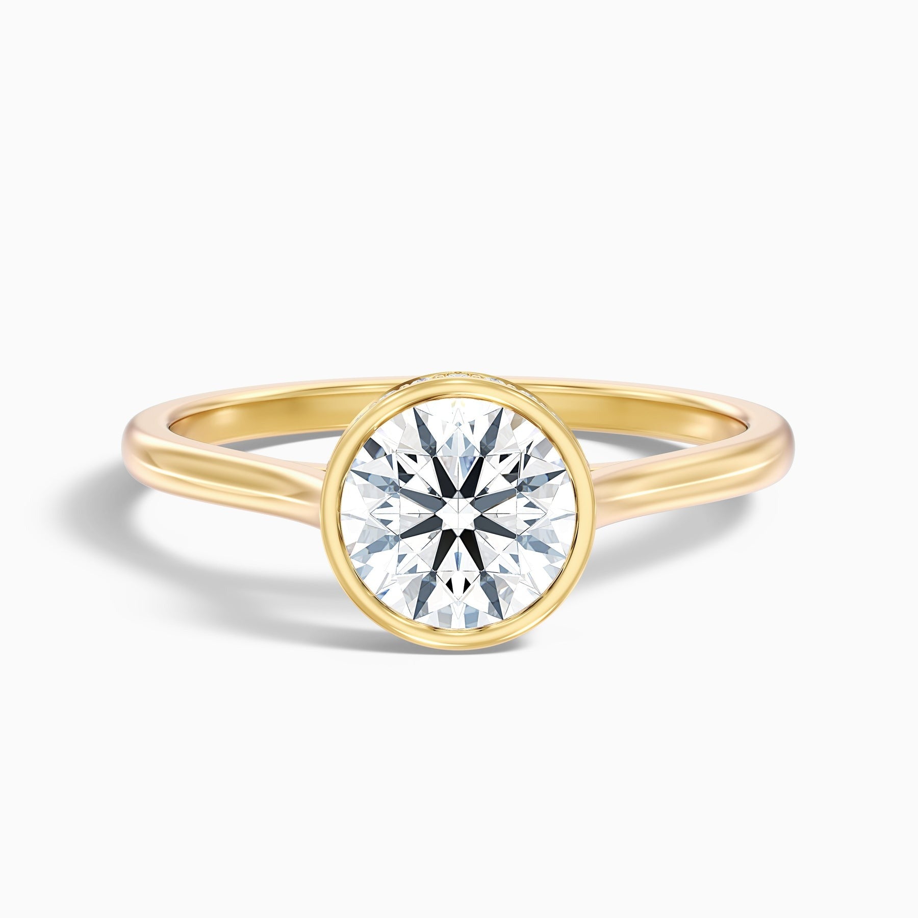 Virelle Round Lab Grown Engagement Ring Hidden Halo