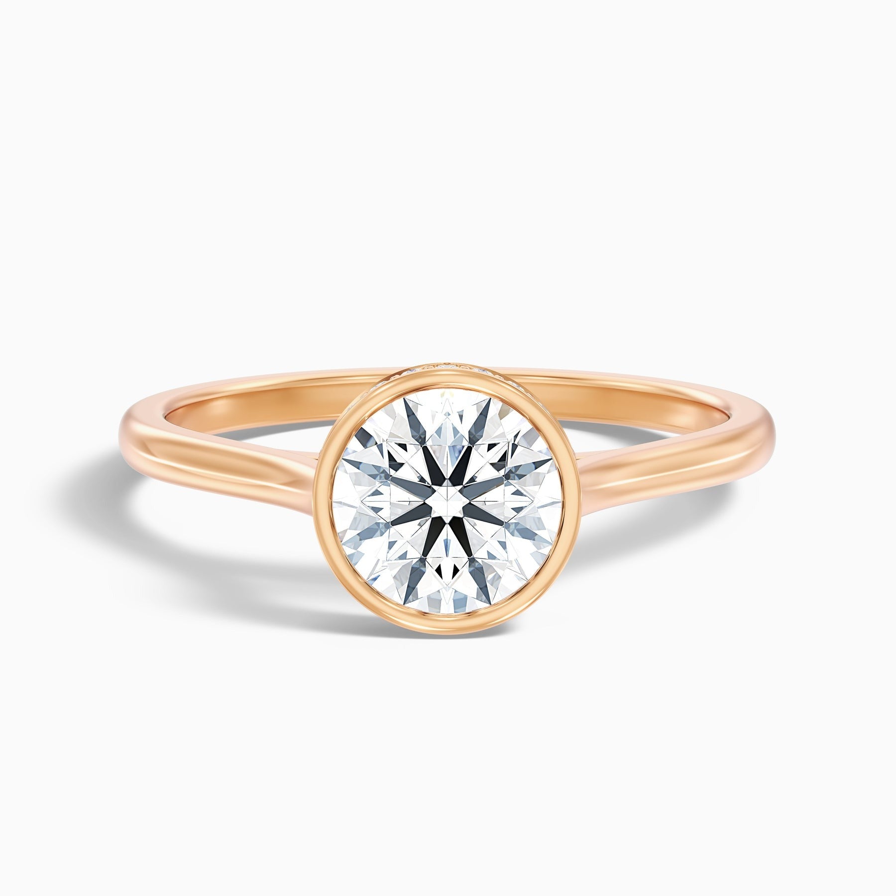 Virelle Round Lab Grown Engagement Ring Hidden Halo