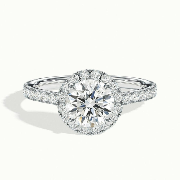 Vital Essence Round Moissanite Engagement Ring