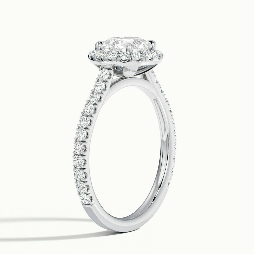 Vital Essence Round Moissanite Engagement Ring