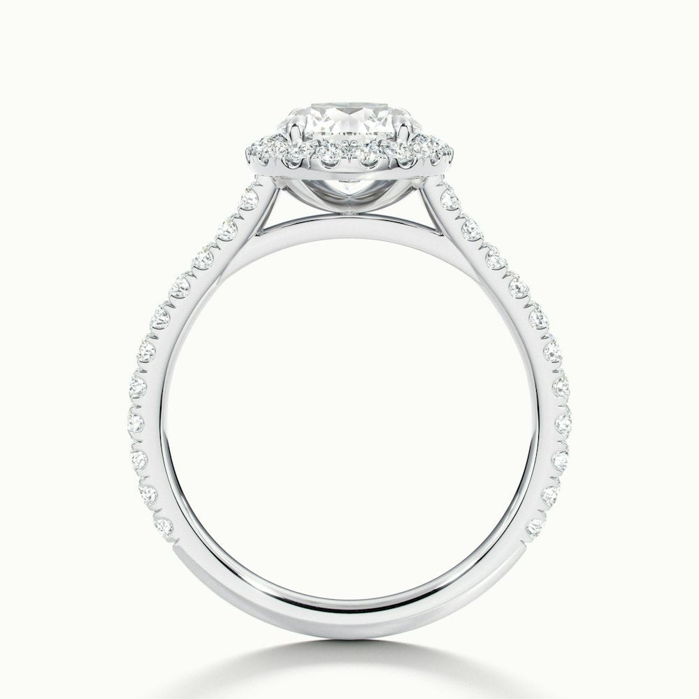 Vital Essence Round Moissanite Engagement Ring