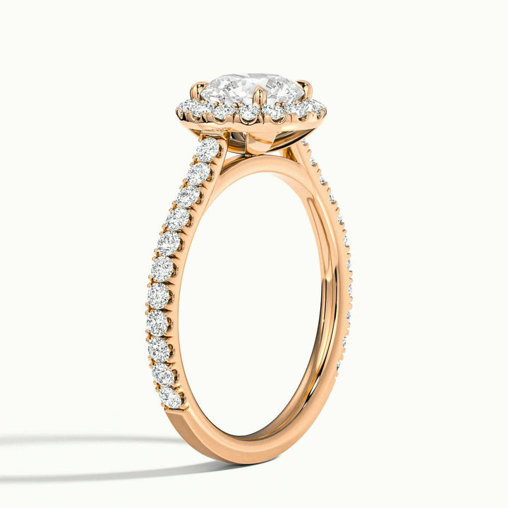 Vital Essence Round Moissanite Engagement Ring