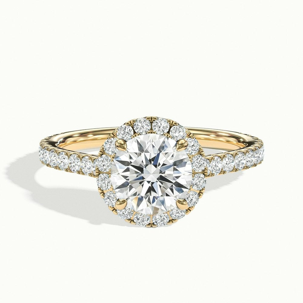 Vital Essence Round Moissanite Engagement Ring
