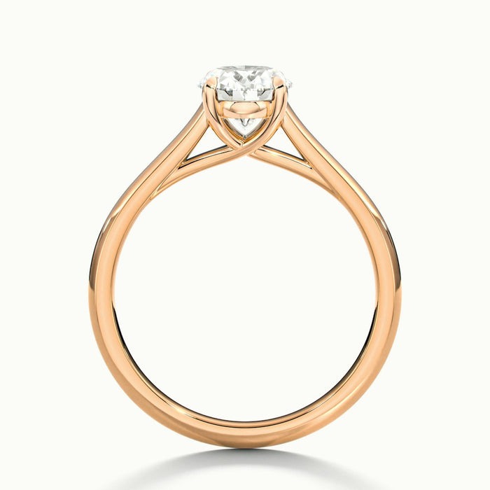 Vixen Oval Temple Moissanite Engagement Ring