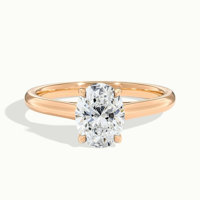 Vixen Oval Temple Moissanite Engagement Ring