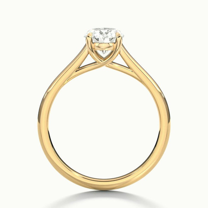 Vixen Oval Temple Moissanite Engagement Ring