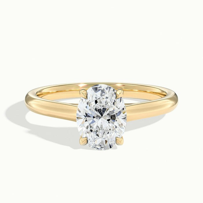Vixen Oval Temple Moissanite Engagement Ring