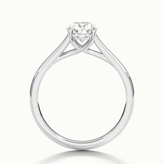 Vixen Oval Temple Moissanite Engagement Ring