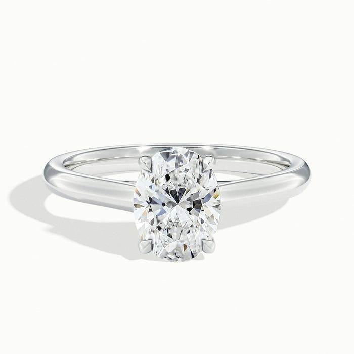 Vixen Oval Temple Moissanite Engagement Ring