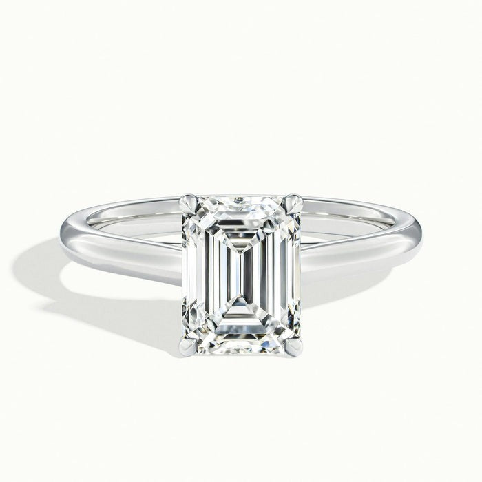 Vixen Emerald Temple Moissanite Engagement Ring