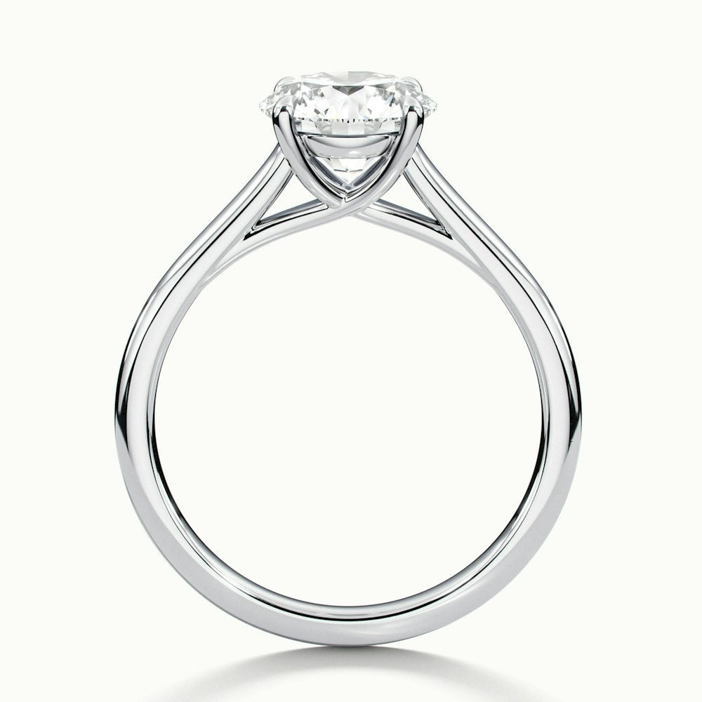 Vixen Round Temple Moissanite Engagement Ring