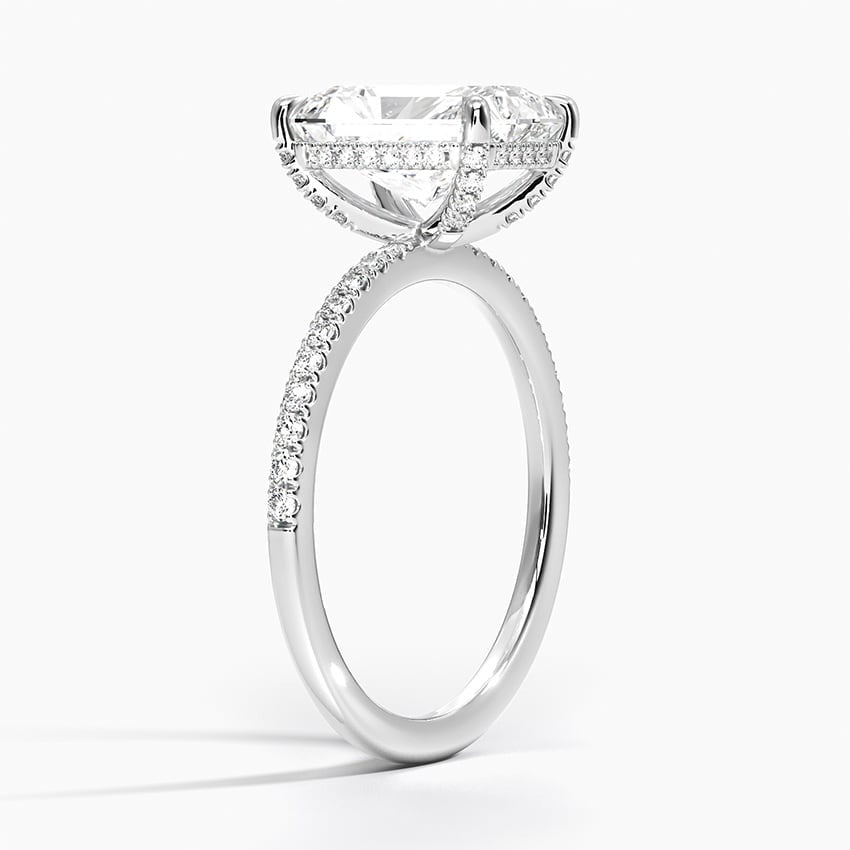 Vow Oval Four-Prong Moissanite Engagement Ring White Gold