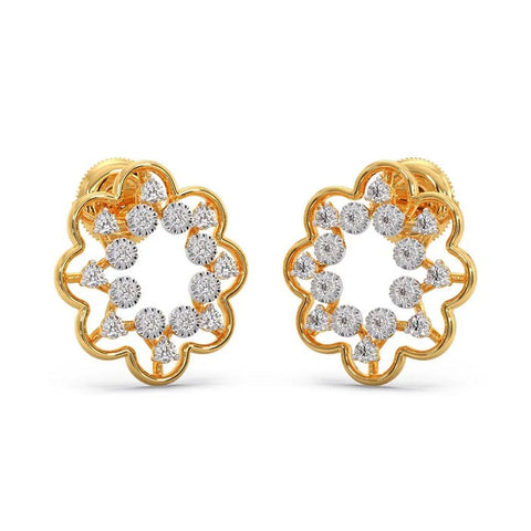 Waterfalls Moissanite Stud Earrings