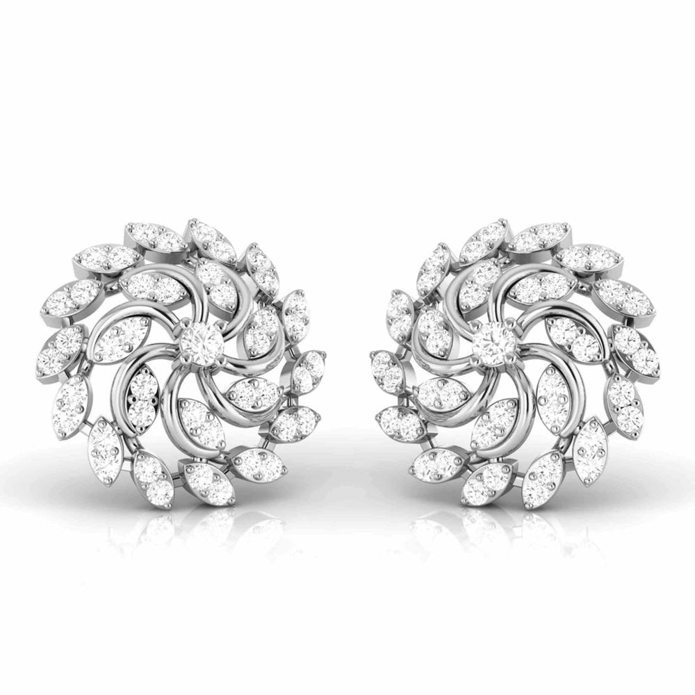 Whirlwind Lab Diamond Pinwheel Earrings