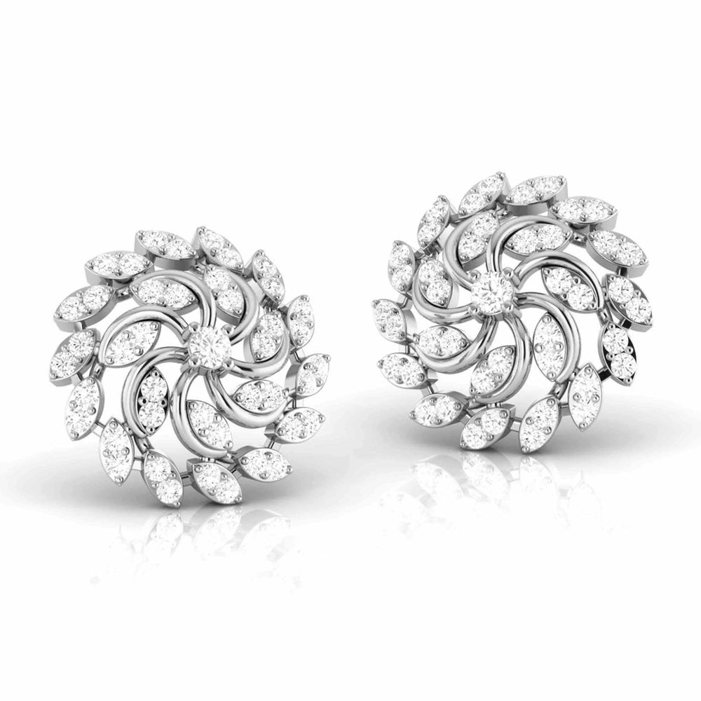 Whirlwind Lab Diamond Pinwheel Earrings