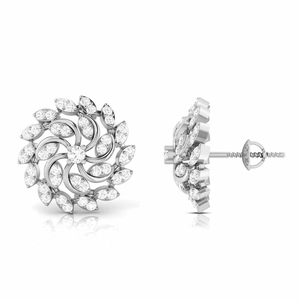 Whirlwind Lab Diamond Pinwheel Earrings