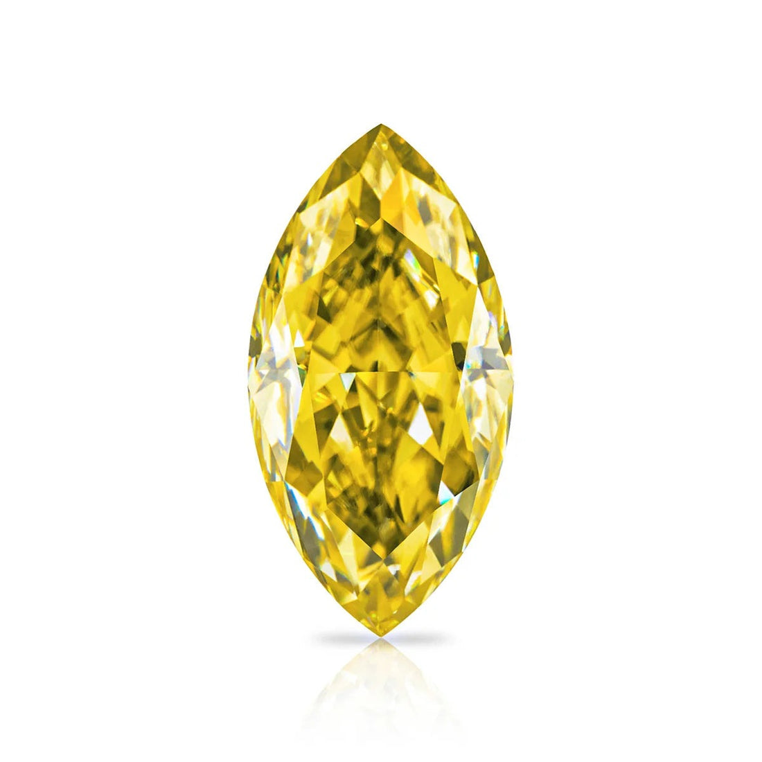 Yellow Marquise Shape Certified Moissanite