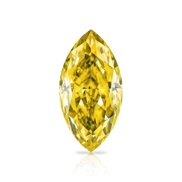 Yellow Marquise Shape Certified Moissanite