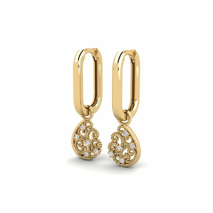 Zaskle Women's Lab Diamond Earring