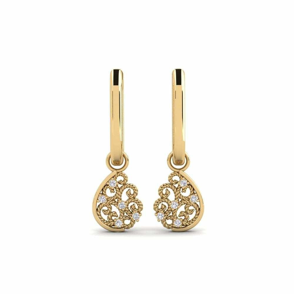 Zaskle Women's Lab Diamond Earring