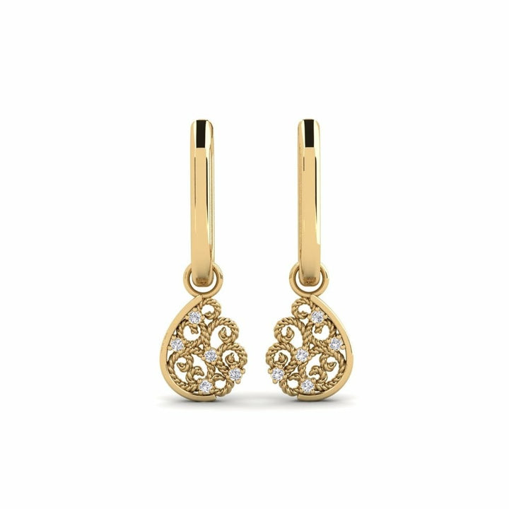 Zaskle Women's Lab Diamond Earring