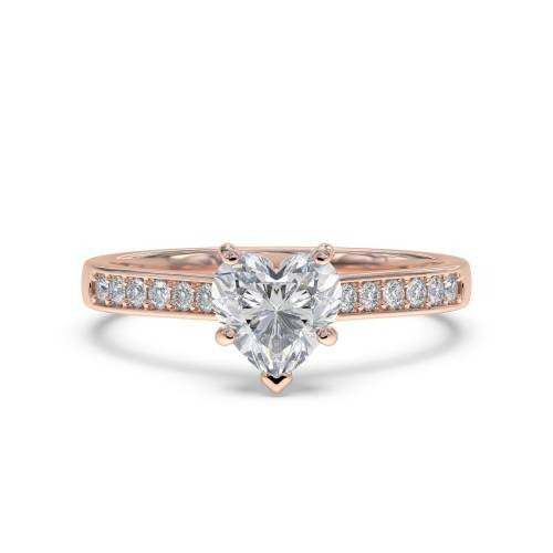 Heart Cut Shoulder Lab Grown Diamond Ring 3