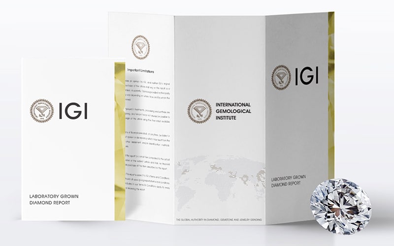 IGI certificate for a 10 carat heart loose lab grown diamond