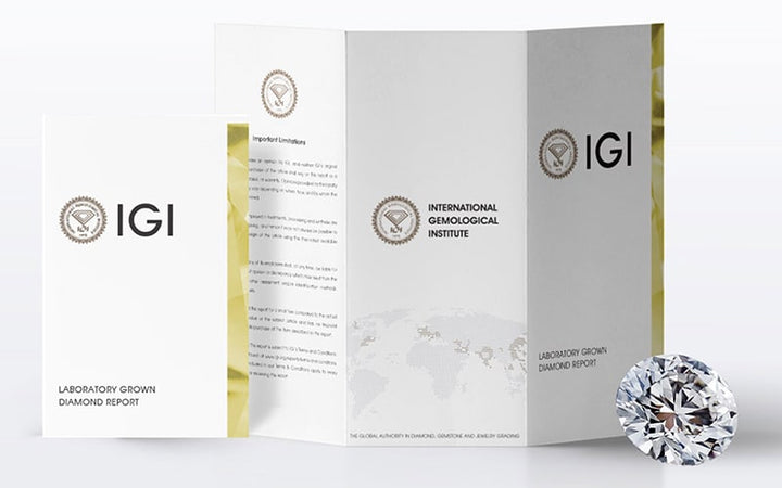 IGI certificate for a 10 carat heart loose lab grown diamond