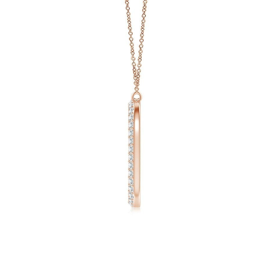 Moissanite Capital "D" Initial Necklaces Rose Gold