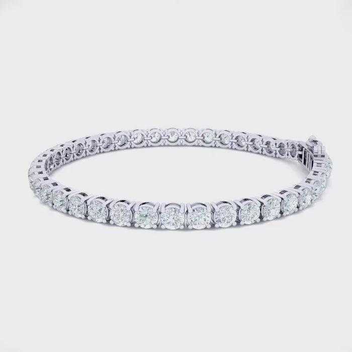 Classic Tennis Moissanite Bracelet White Gold