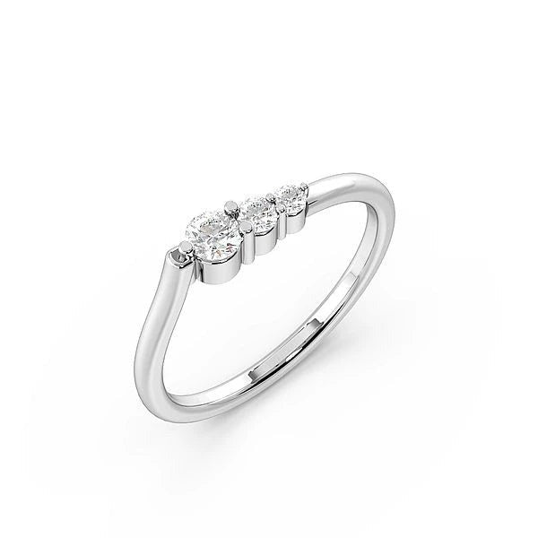 Dawn 4 Prong Round 0.15ct Lab Grown Graduating Promise Diamond Ring