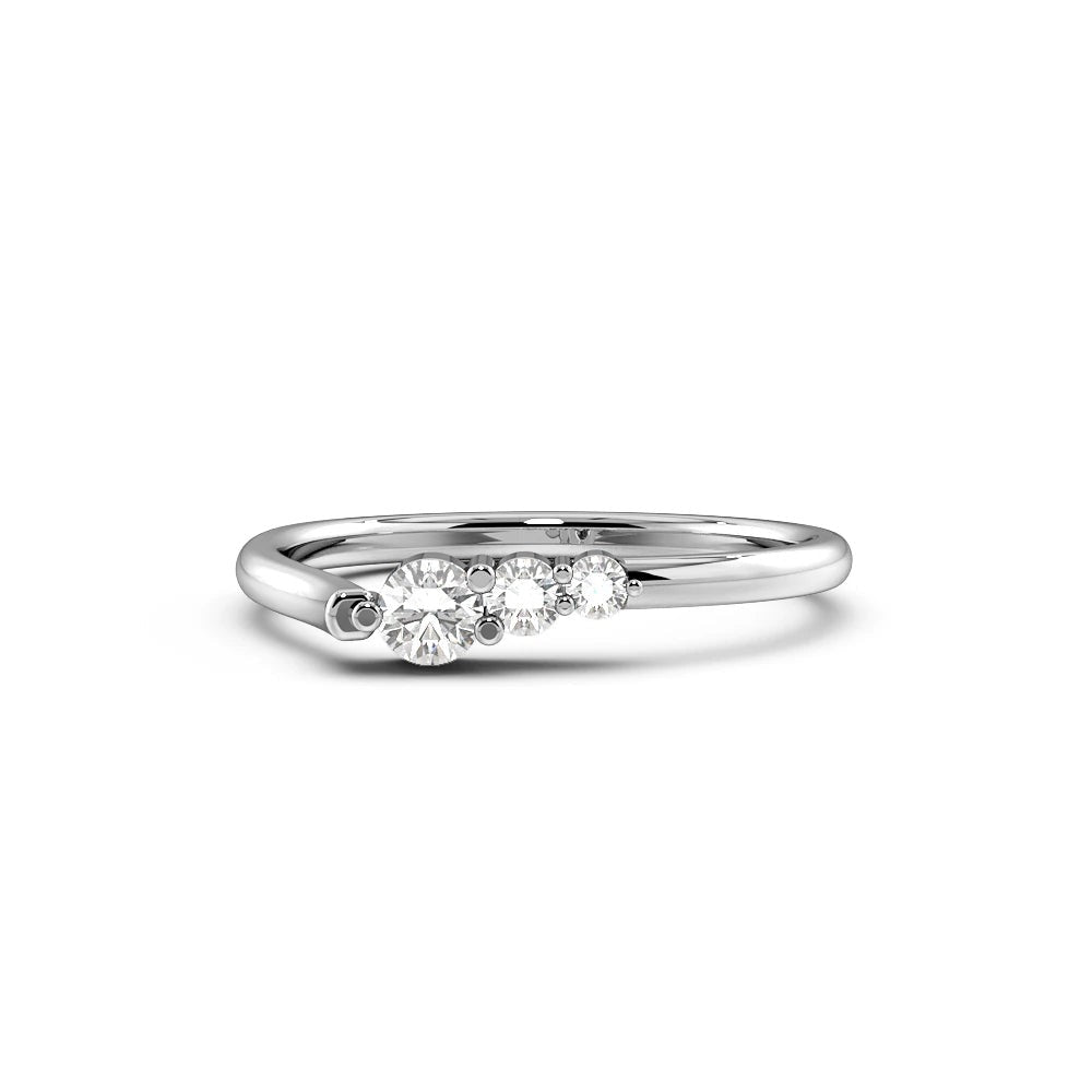 Dawn 4 Prong Round 0.15ct Lab Grown Graduating Promise Diamond Ring