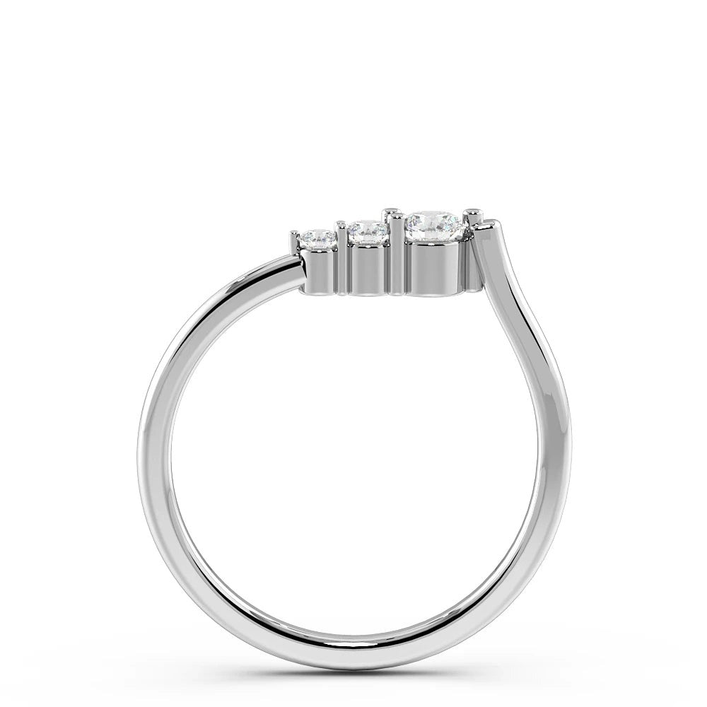 Dawn 4 Prong Round 0.15ct Lab Grown Graduating Promise Diamond Ring