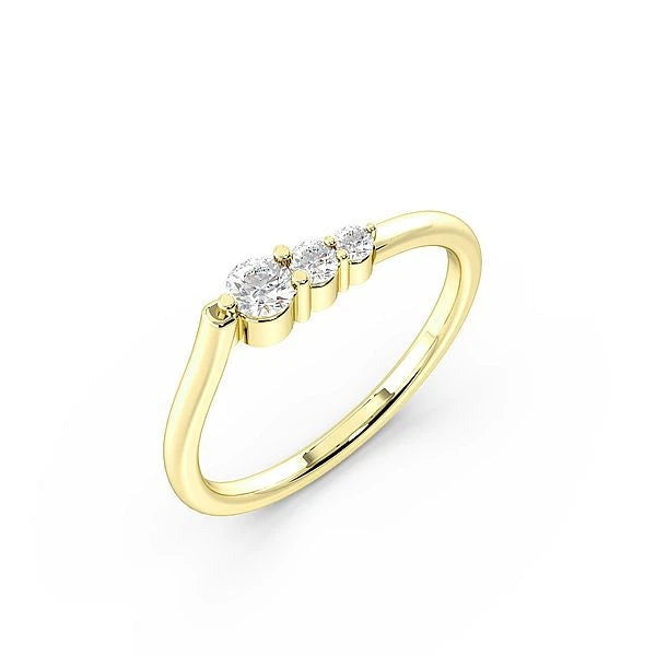 Dawn 4 Prong Round 0.15ct Lab Grown Graduating Promise Diamond Ring