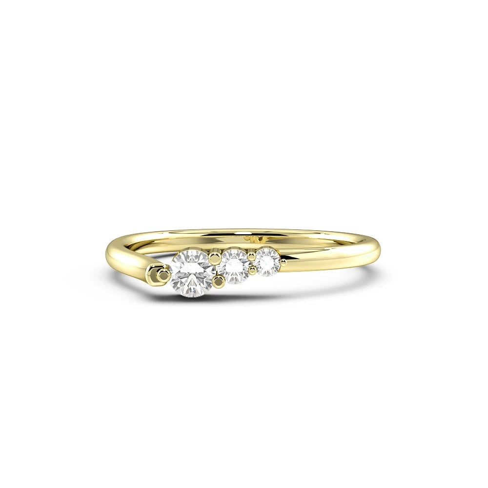 Dawn 4 Prong Round 0.15ct Lab Grown Graduating Promise Diamond Ring
