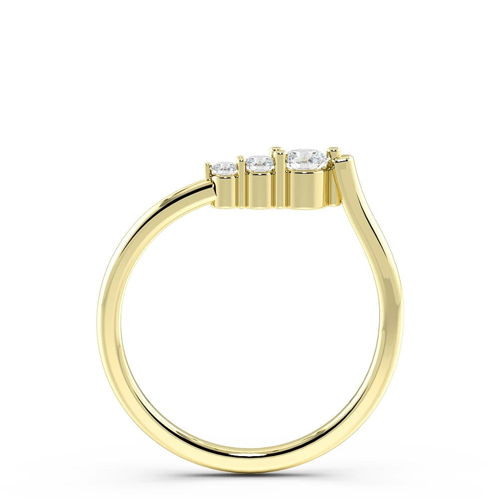 Dawn 4 Prong Round 0.15ct Lab Grown Graduating Promise Diamond Ring