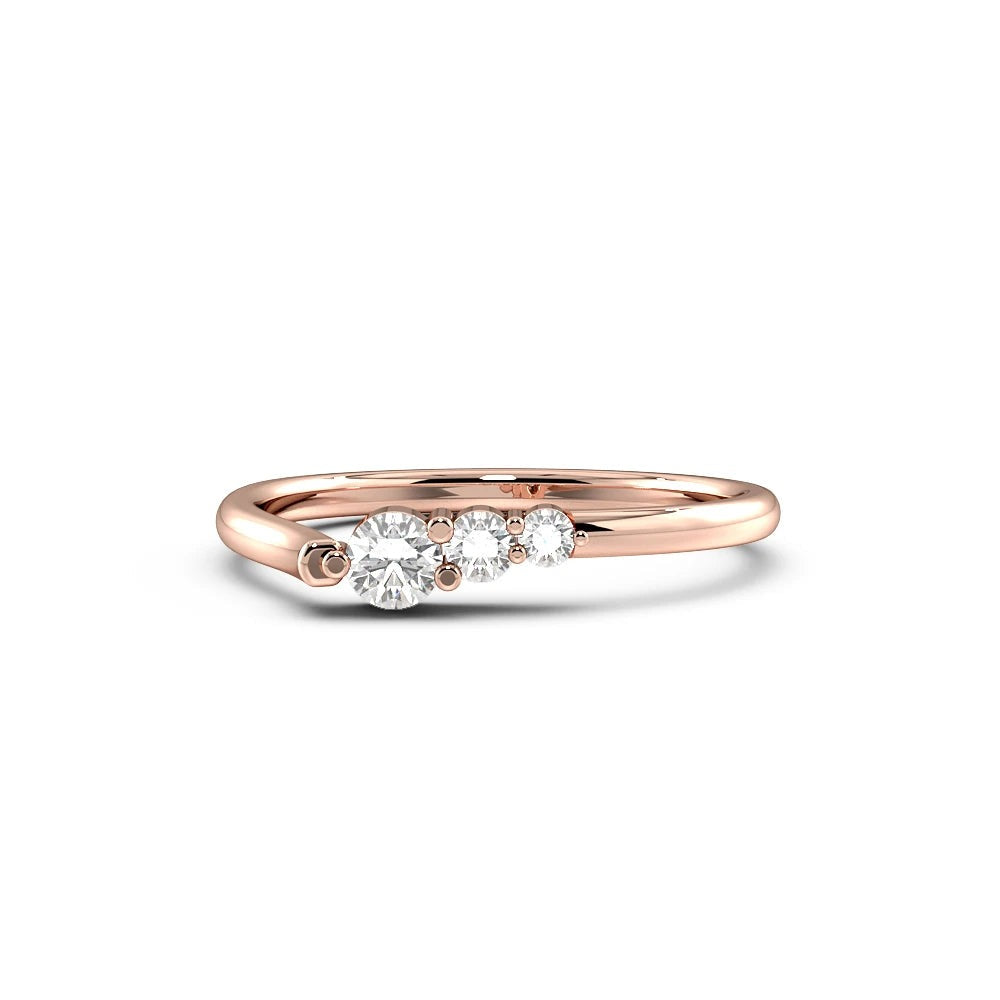 Dawn 4 Prong Round 0.15ct Lab Grown Graduating Promise Diamond Ring