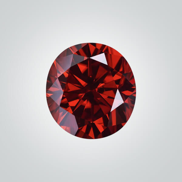 Red Oval Cut Certified Moissanite